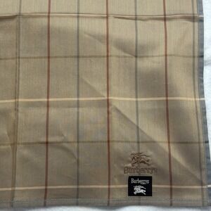 BURBERRYS of London Scarf Handkerchief Nova Check Cotton Beige Vintage 17.5"
